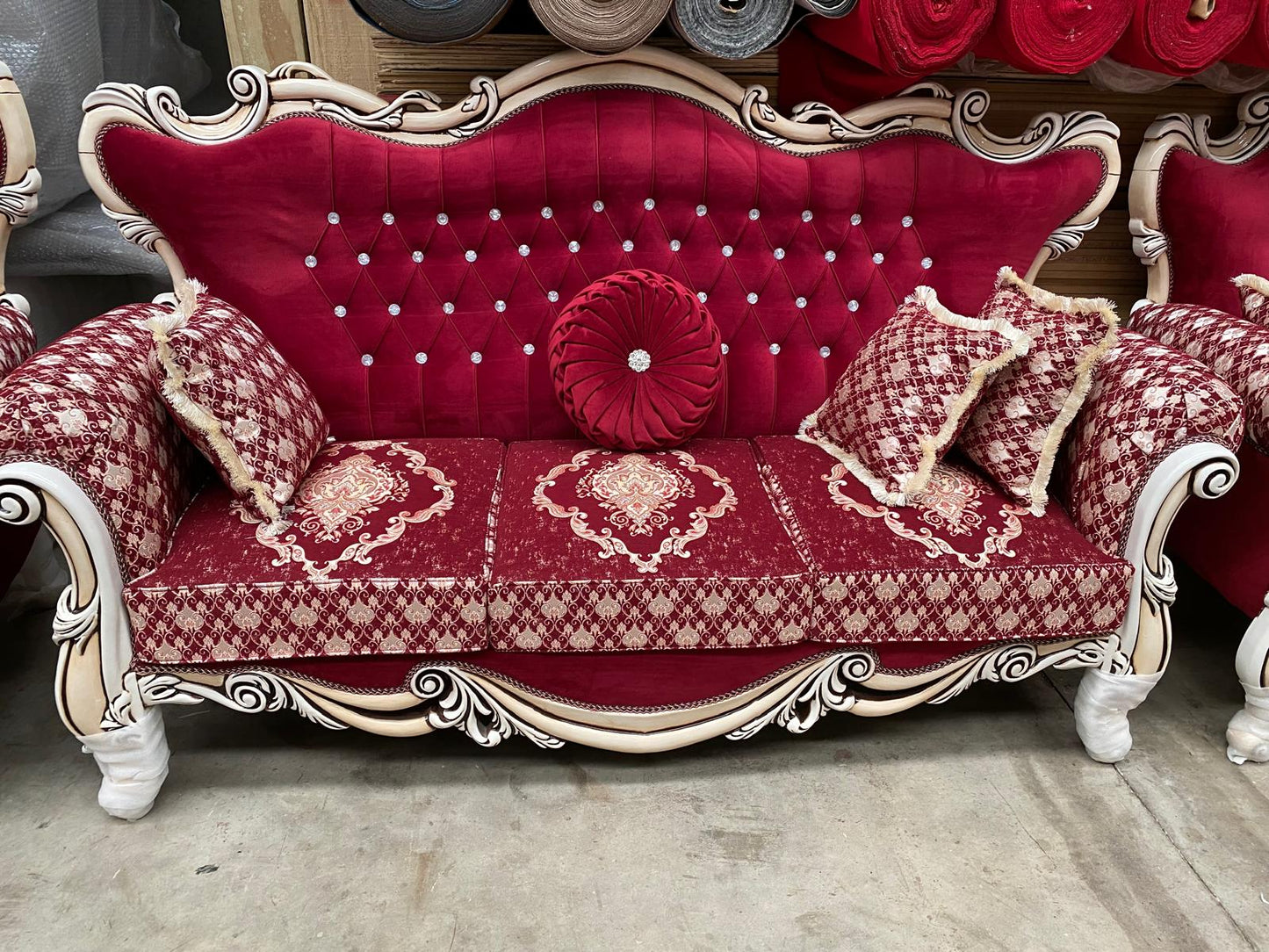 Medna 7-Seater Sofa Set With Matching Coffee Tables