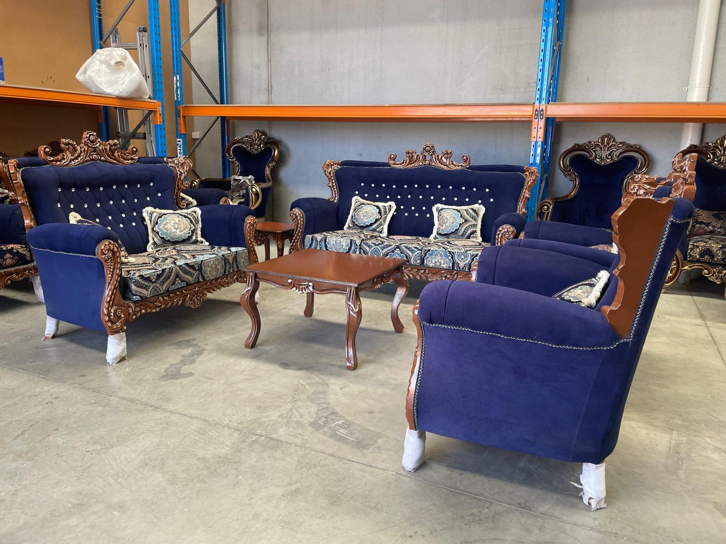 Kapra 7-Seater Sofa Set with Matching Coffee Tables