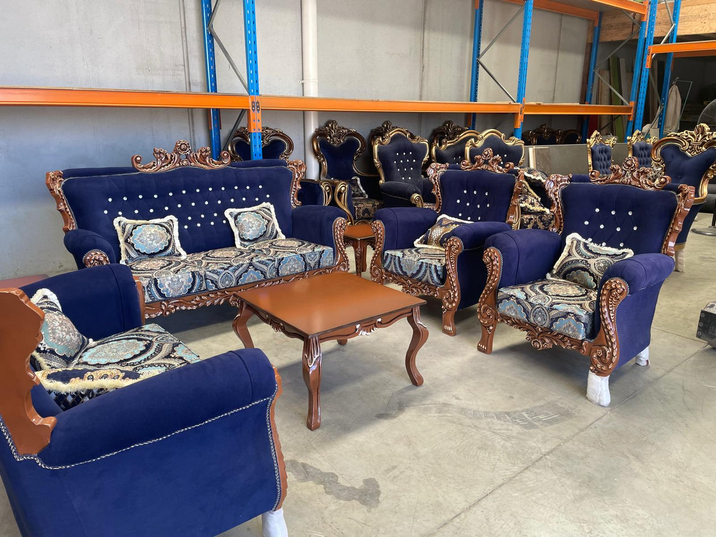 Kapra 7-Seater Sofa Set with Matching Coffee Tables