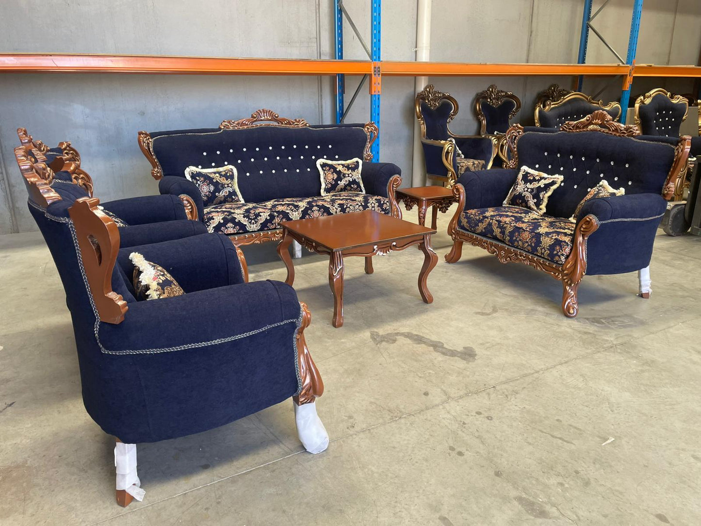 Kapra 7-Seater Sofa Set with Matching Coffee Tables