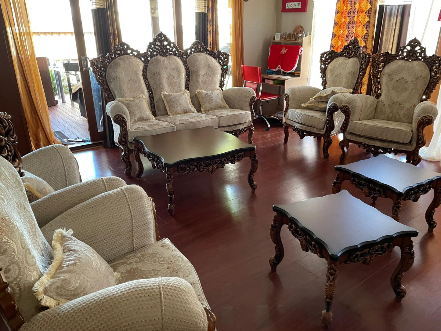 Zino 9 Seater Set - With Matching Tables and Persian Fabric
