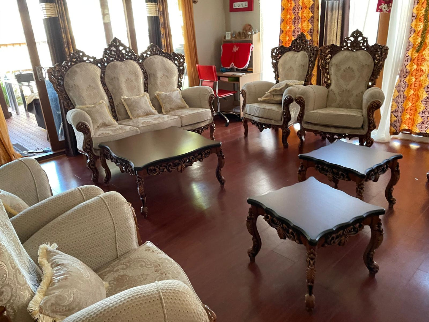 Zino 9 Seater Set - With Matching Tables and Persian Fabric